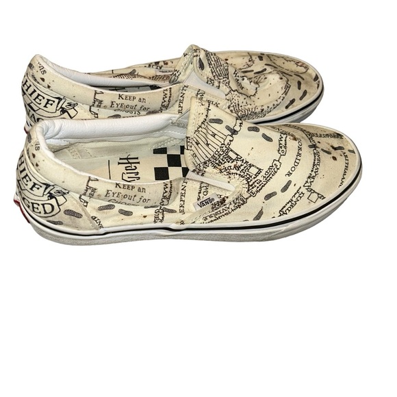 Vans Harry Potter x Classic Slip-On Marauder's Map sneaker men sz